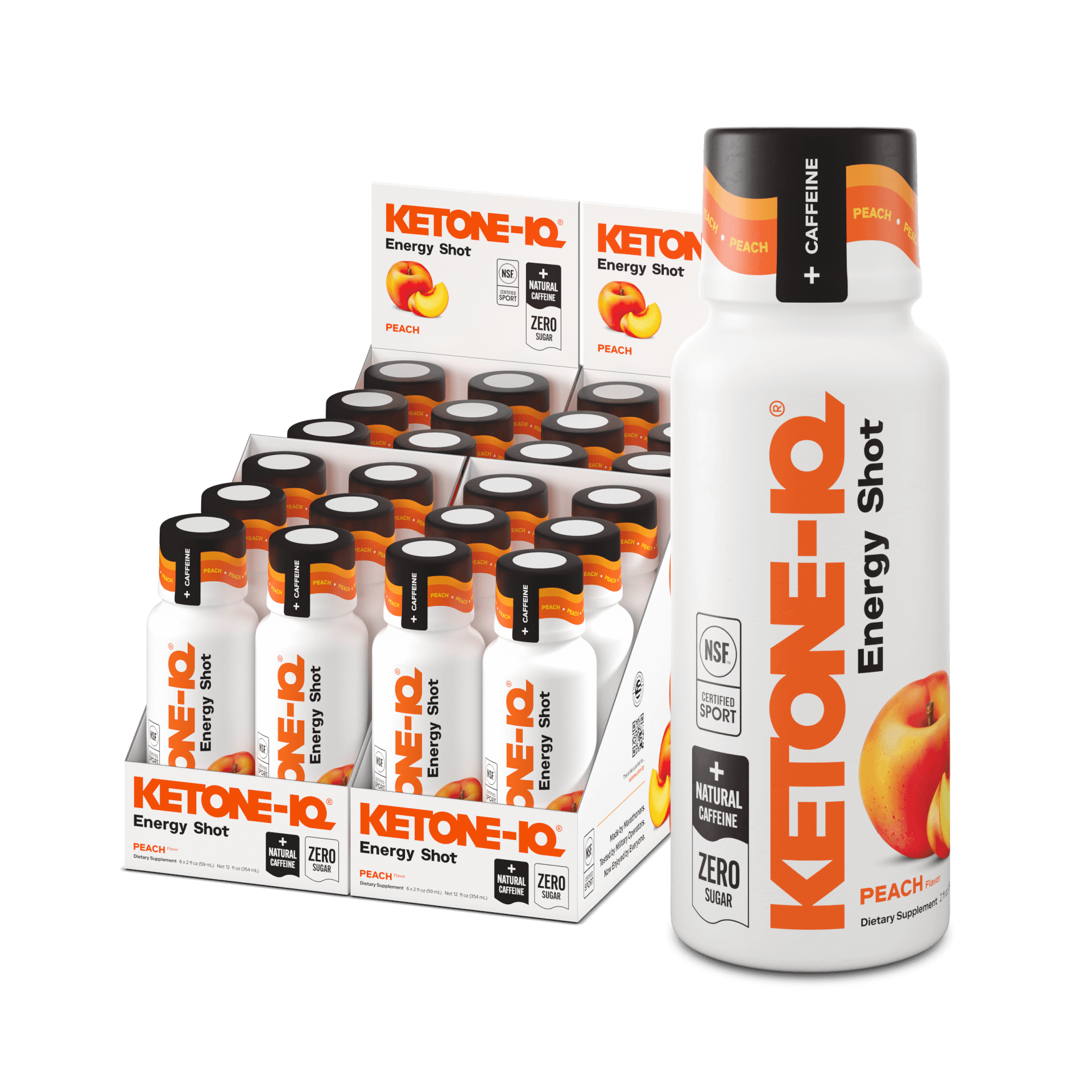 Ketone-IQ +Caffeine Shot Peach
