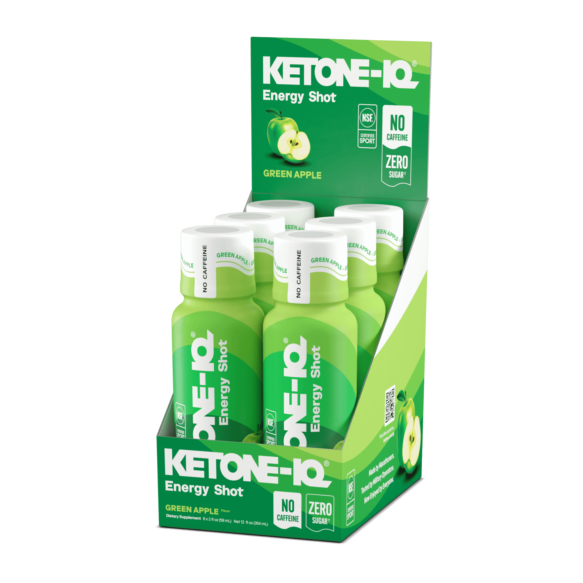 Ketone-IQ No Caffeine Shot Green Apple