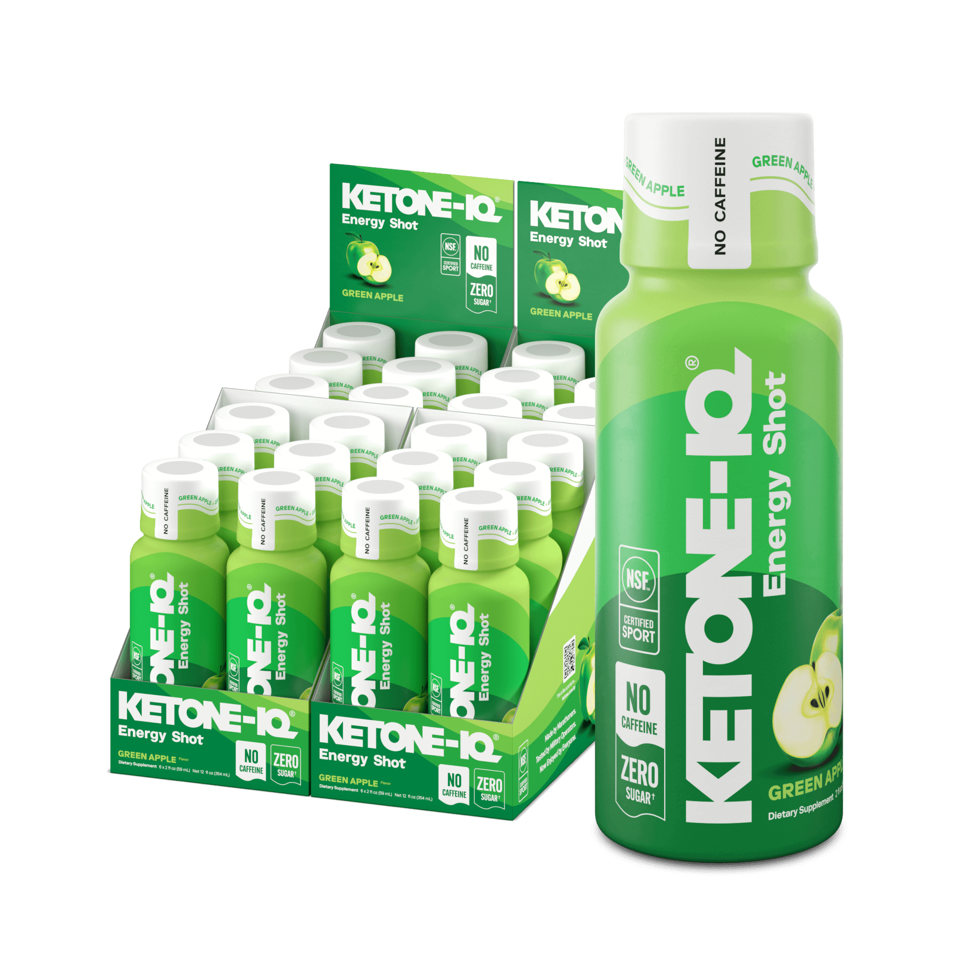 Ketone-IQ No Caffeine Shot Green Apple