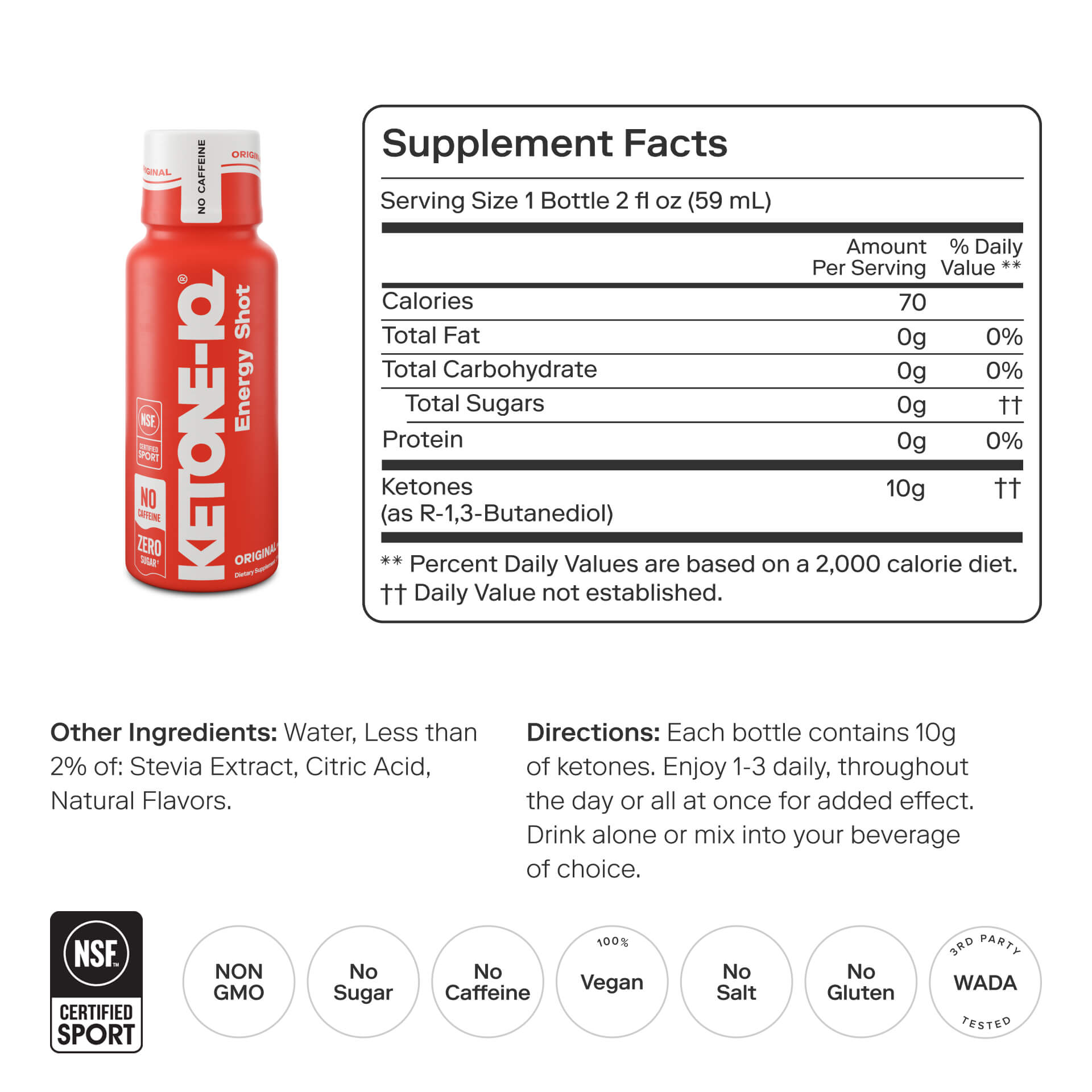 Ketone-IQ No Caffeine Shot Original