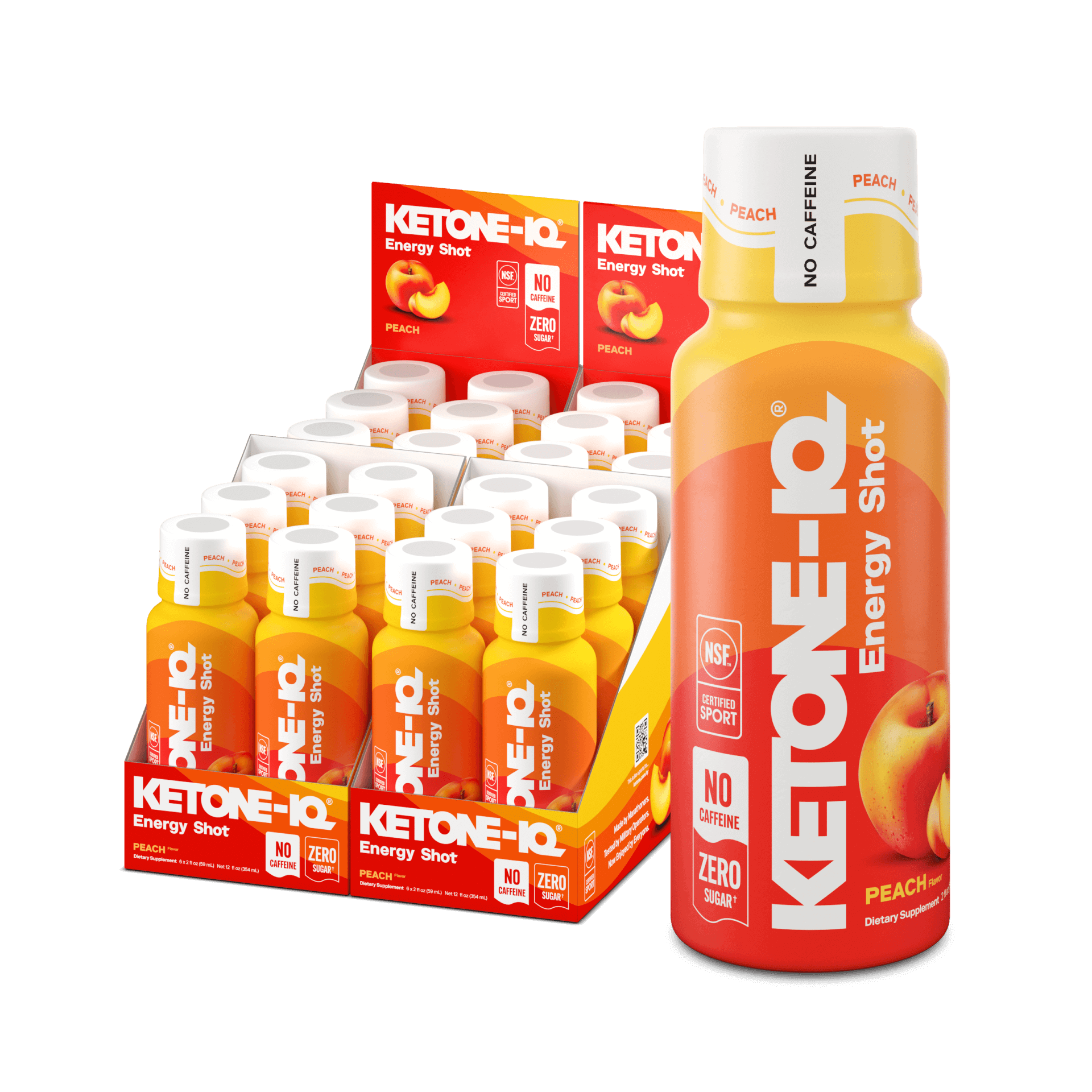 Ketone-IQ No Caffeine Shot Peach