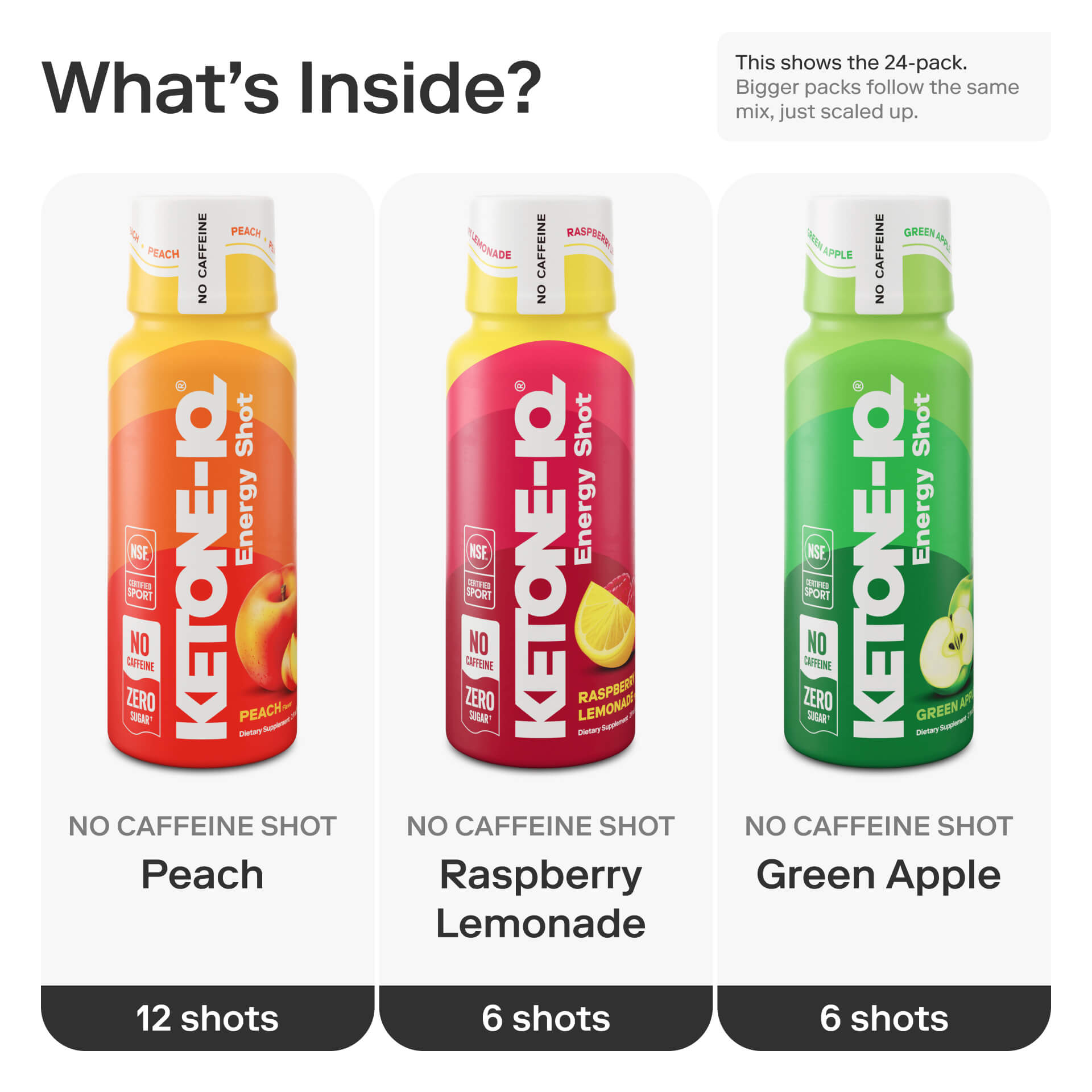 Ketone-IQ No Caffeine Shot Variety